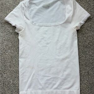 wild fable White Short Sleeve Top with Subtle Logo
